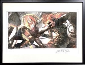 「篠月しのぶ 幼女戦記 十一番目の女神展」直筆サイン入り アートグラフ A