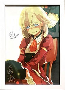 「篠月しのぶ 幼女戦記 十一番目の女神展」版上サイン入り ミニアートグラフ B