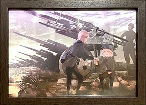 「篠月しのぶ 幼女戦記 十一番目の女神展」版上サイン入り ミニアートグラフ C