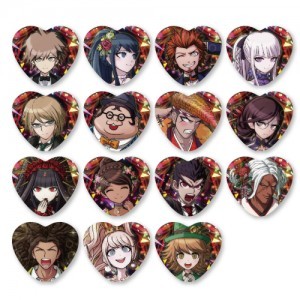 ダンガンロンパ　ハート型缶バッジ　ドレスアップ　Vol.1（DR）コンプリートセット