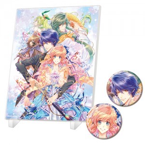 『悪役令嬢は隣国の王太子に溺愛される』　アクリルパネル＆缶バッジセット B