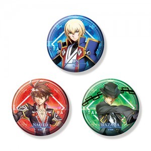BLAZBLUE ALTERNATIVE DARKWAR 缶バッジ 3種セットジン＝キサラギ、ハザマ、黒鉄ナオト