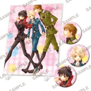 【フェア第一弾特典対象】「今日からマ王！」シリーズ　アクリルパネル＆缶バッジセット～ユーリ&コンラッド&ヴォルフラムA～