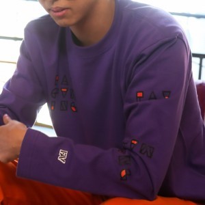 FAV gaming BLOCK Print Long Sleeve PurpleM size
