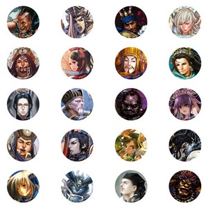 三国志大戦2 キャラクター缶バッジ コンプリートコレクション(全20種)