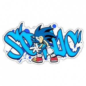 ソニック・ザ・ヘッジホッグ ステッカー グラフィティVer.