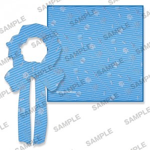 ビーズログ文庫創刊16周年記念『悪役令嬢は隣国の王太子に溺愛される』リボンシュシュ&ミニタオルセット　アクアスティード（書き下ろしSS付き）