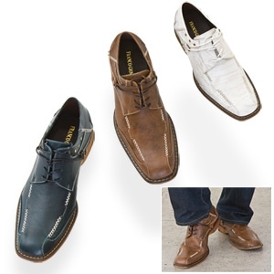 FRANCO GIOVANNIクロスステッチ カジュアルシューズブラウン（26.5）