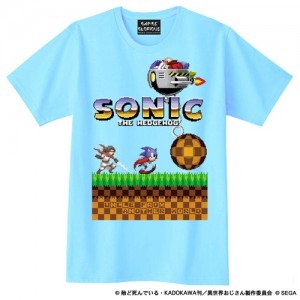 異世界おじさん x SONIC Tシャツ (限定カラー・青)カラー：スカイブルー(青) Lサイズ