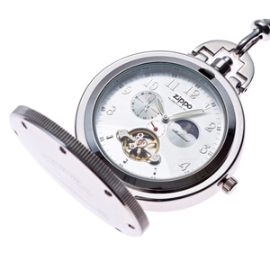 ZIPPOムーンフェイス懐中時計 タイムポケットシルバー