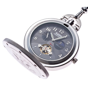 ZIPPOムーンフェイス懐中時計 タイムポケットグレー