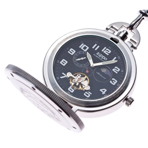 ZIPPOムーンフェイス懐中時計 タイムポケットブラック