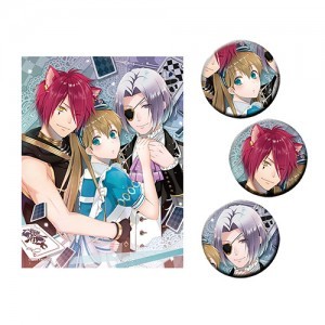 【ビーズログ創刊20周年記念】『スペードの国のアリス～Wonderful Black World～』アクリルパネル＆缶バッジ3種セット ※2025年11月中旬出荷分