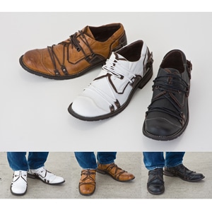 FRANCO GIOVANNI ラウンドトゥカジュアルシューズ FG125アイボリー 25cm（フレンチサイズ：40）