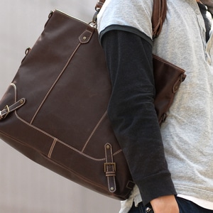 ヴィンテージ調口折れ2WAYトートバッグ TRICKSTER DANIEL(ダニエル)ブラウン