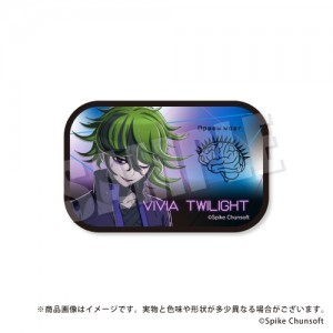 超探偵事件簿 レインコード  スクエアカンバッジ  11.ヴィヴィア　トワイライト