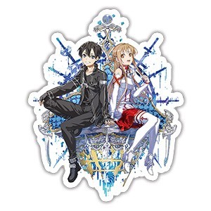 ソードアート・オンライン ゲーム10周年記念 デカステッカー キリト・アスナ