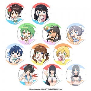 閃乱カグラ　貼ってはがせる円形デコステッカー ボックス版