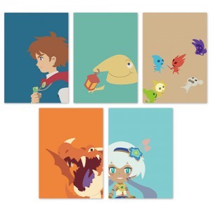 【LEVEL5】特製オリジナルA5ノート5冊セットE（オリバー／シズク／フニャ／イネムリドラゴン／レム）