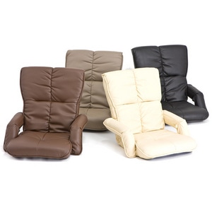 アームレスト連動リラックス座椅子 ブリットブラック