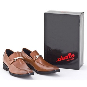 Xiealto インステップレザー 伸脚ビジネス イタリアンシューズビット/ブラウン/24.5cm