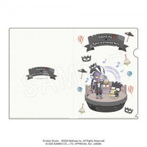 IdentityV×サンリオキャラクターズ　クリアファイル白黒無常（黒:Fan Wujiu）＆バッドばつ丸