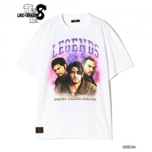 【龍が如く8 × glamb】3 Legends T-shirts WhiteL