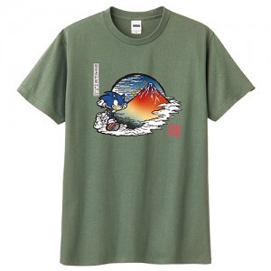 「和ソニック」富嶽景 赤富士之図 Tシャツ Lサイズ※2025年11月中旬出荷分