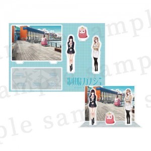 制服カノジョ ジオラマアクリルフィギュア Vol.2 type.B門司港（桃尻芹香/古賀希望/めん太）