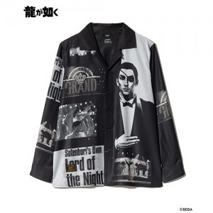 【龍が如く× glamb】Cabaret Master Majima Shirt BlackL ※2025年11月中旬出荷分