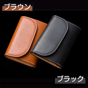 ブライドルレザー ウォレット3つ折り ブラック