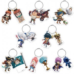 『ファンタジーライフi グルグルの竜と時をぬすむ少女』 仲間キャラクタートレーディングアクリル2連キーホルダースタンド Vol.1 コンプリートセット