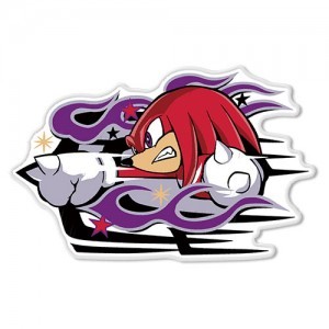 『ソニックレーシング クロスワールド』アイロン刺繍ワッペン　ナックルズ※2025年11月中旬以降出荷分