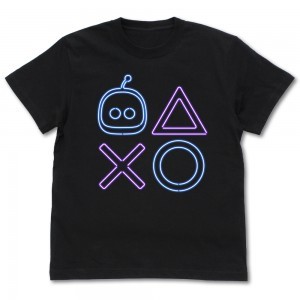 『ASTRO BOT』アストロ プレイステーションネオンシェイプス Tシャツ/BLACK-XL