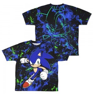 『ソニック・ザ・ヘッジホッグ』音速のハリネズミ ソニック 両面フルグラフィックTシャツ/-L