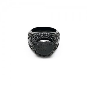 『STRANGER THAN HEAVEN』 レジンカレッジリング ブラック Mサイズ※2025年11月中旬以降出荷分