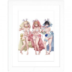 『バニーガーデン』描き下ろしキャラファイングラフ(バニーウエディング水着) A4