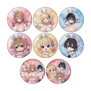 『バニーガーデン』トレーディング缶バッジ(バニーウエディング水着)【単品】