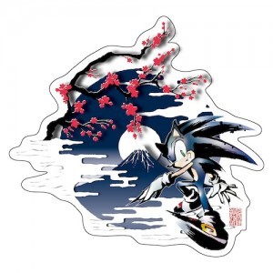 『ソニック・ザ・ヘッジホッグ』梅富士ソニック ダイカットマグネット