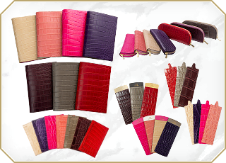 クロコダイル手帳カバー＋クロコダイル小物4種(新色＆再販)