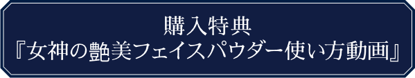 購入特典『女神の艶美フェイスパウダー使い方動画』