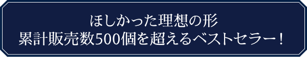 ほしかった理想の形 累計販売数500個を超えるベストセラー!