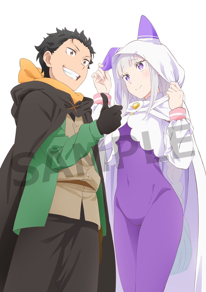 アニメ描き下ろしイラスト使用アクリルジオラマ＆缶バッジ2個セット