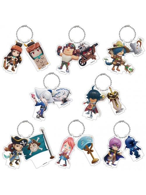 『ファンタジーライフi グルグルの竜と時をぬすむ少女』 仲間キャラクタートレーディング アクリル2連キーホルダースタンド Vol.1 コンプリートセット