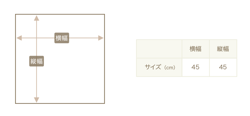 クッションサイズ